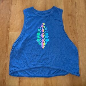 Free People Holographic Flowy Muscle Tee